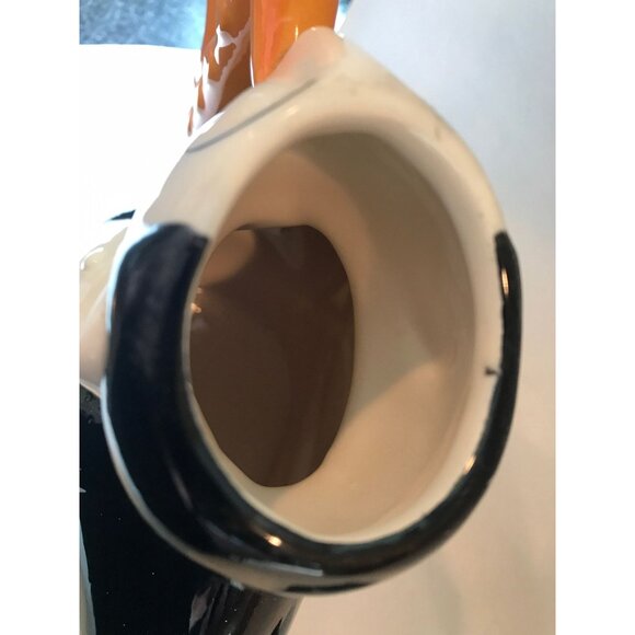 Vintage Clay Art Jazz Series 1990 Saxophone Player Teapot Tuxedo Yellow Sax - Picture 10 of 10